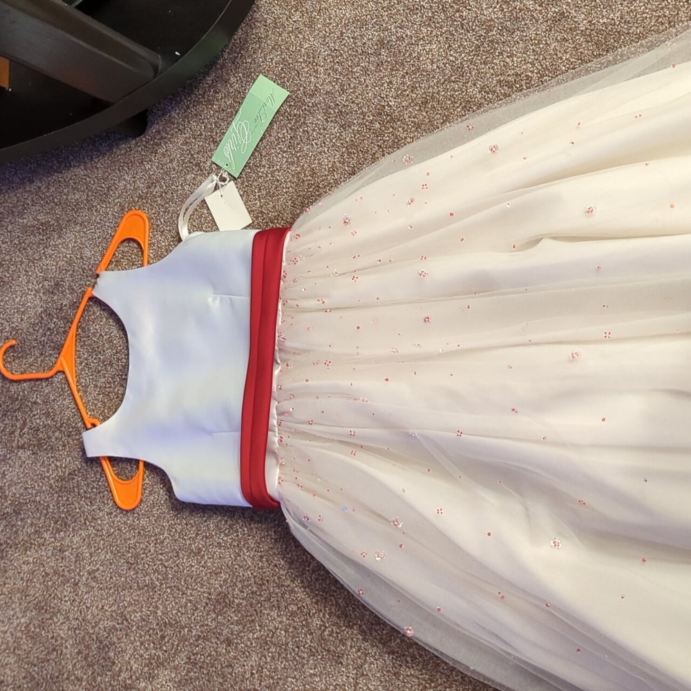 Mori Lee dress white and red
